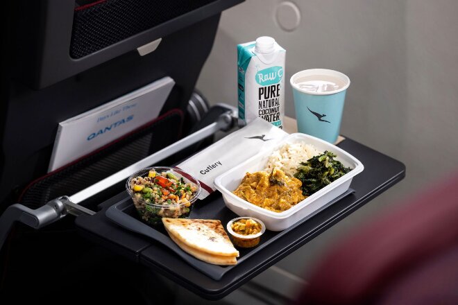 Economy class meal