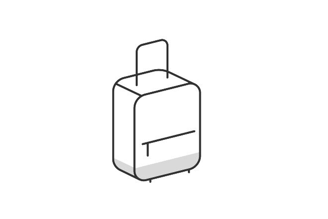 Sketch of a small suitcase