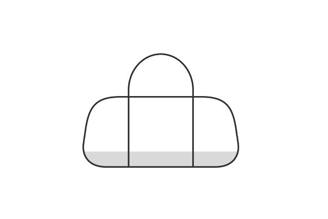 Sketch of a duffle bag