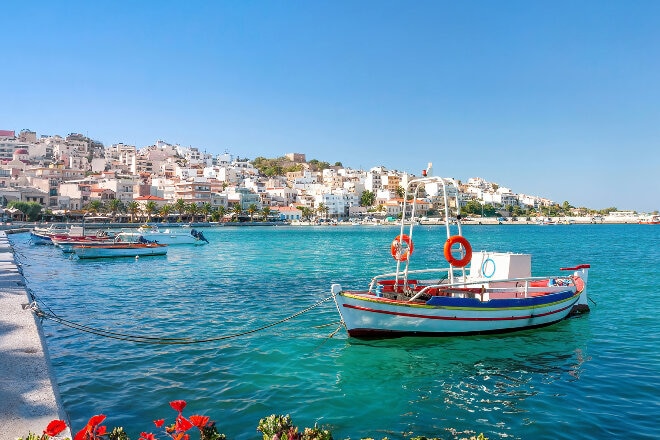 Boat in harbour, Crete
