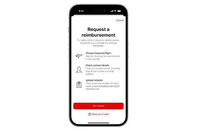 Request a reimbursement through the Qantas app