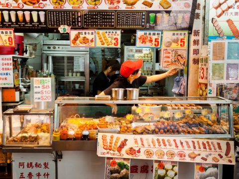 Hong Kong street food stall