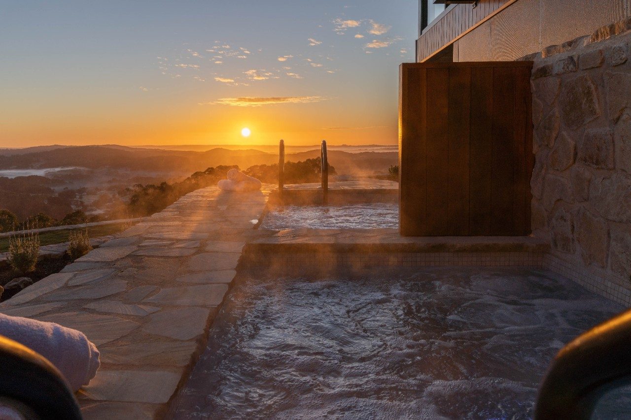 Sequoia Lodge hot spring pool, Adelaide Hills, Australia