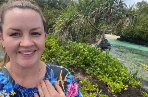 Georgie Stokes in Samoa