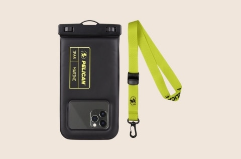 A floating, waterproof phone pouch