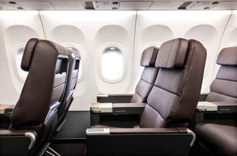 business lounge in A321XLR