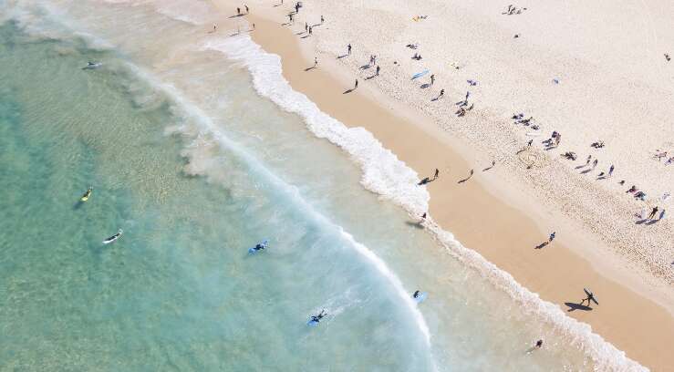 Aerial view of Bondi Beach