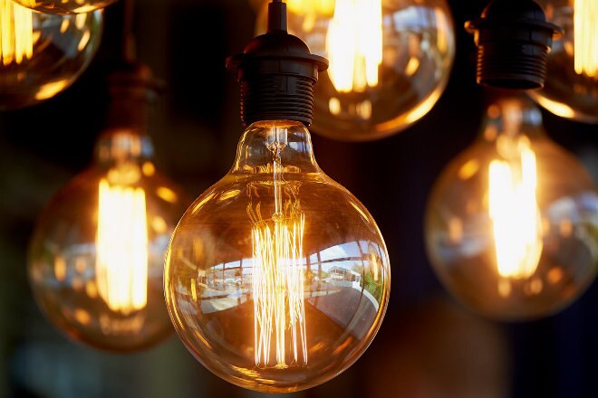 Hanging light bulbs