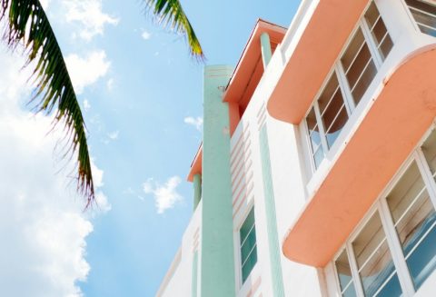 Art deco buildings in South Beach, Miami, Florida