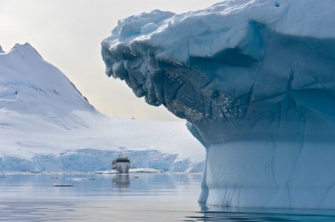 iceberg and cruise ship