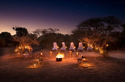 A camp out in a South African reserve