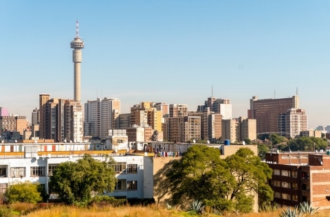 Downtown Johannesburg in South Africa