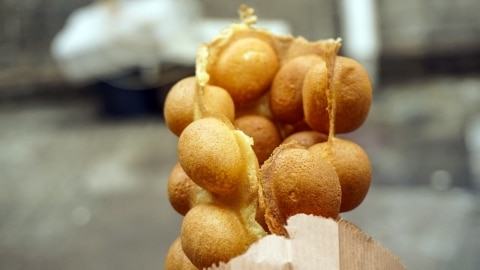 Egg waffles in Hong Kong