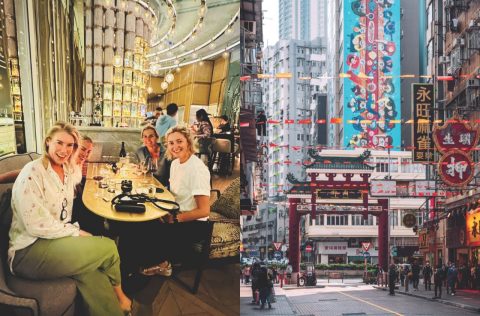 Simone McMaster in Hong Kong with friends