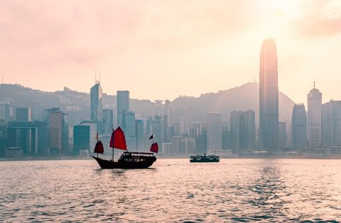 Hong Kong junk boat