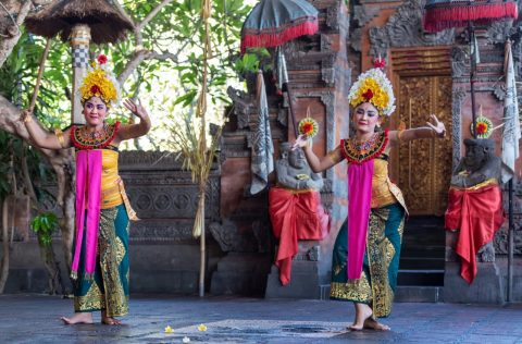 Legong Dancers Barong Dance Performance, Ubud, Bali, Indonesia
