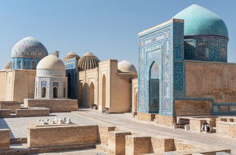The Shah-i-Zinda mausoleum complex in Samarkand