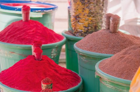 Spices at the Chorsu Bazaar in Tashkent