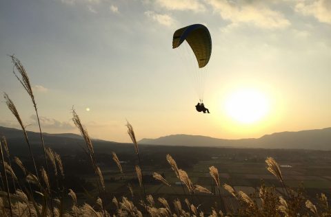 Soar over a volcano