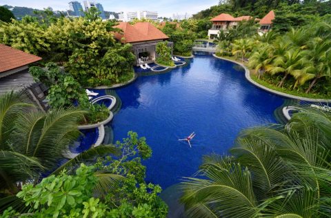 Equarius Hotel pool, Resorts World Sentosa Island, Singapore