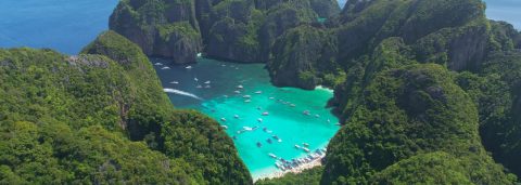 maya bay on koh phi phi near phuket