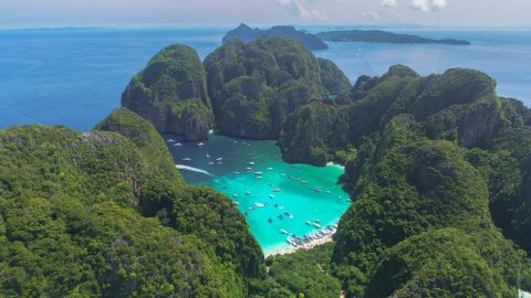 maya bay on koh phi phi near phuket