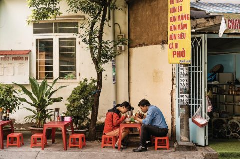 Roadside stools in Ho Chi Minh City
