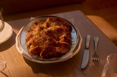 Baked lumache alla vodka at Lunetta Trattoria