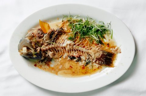 Parrot fish with ginger and shallots at Golden Century