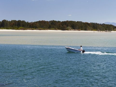 A boat out on the water off the coast of Port Macquarie