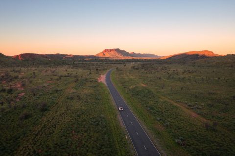 Driving through the West MacDonnell Ranges, NT
