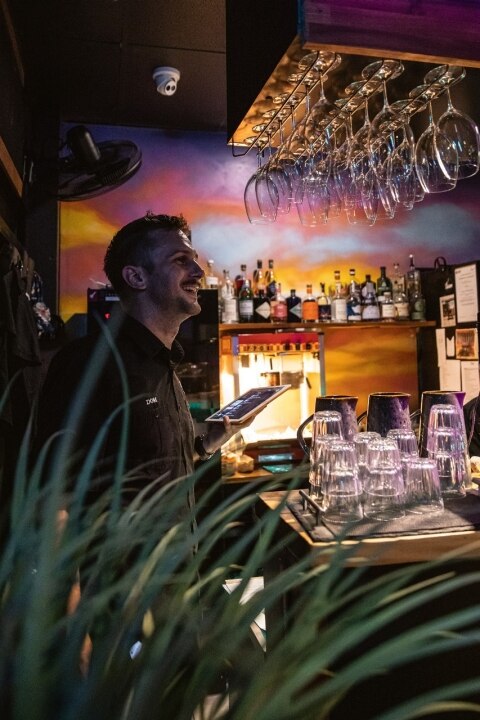 Dom Wundke in his eponymous bar, Darwin, NT