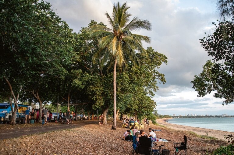 The Rescue Me fish and chips van at East Point, Darwin, NT