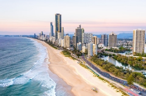 ariel shot of Gold Coast Marathon