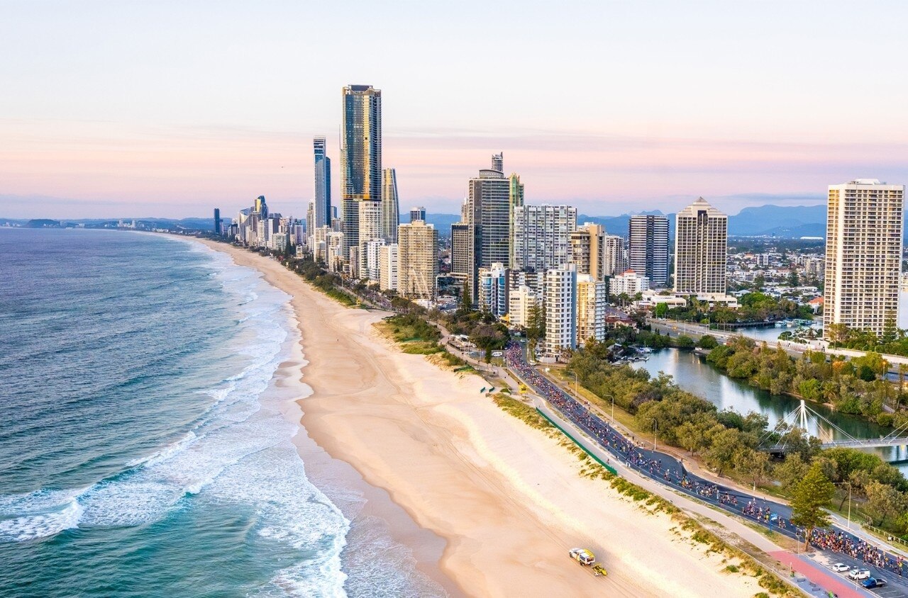 ariel shot of Gold Coast Marathon