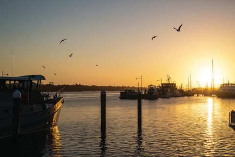 Lakes Entrance at sunset
