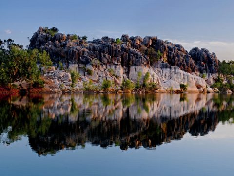 Take a boat tour through Geikie Gorge