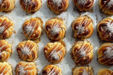 Cardamom buns at Juno The Bakery, Copenhagen, Denmark