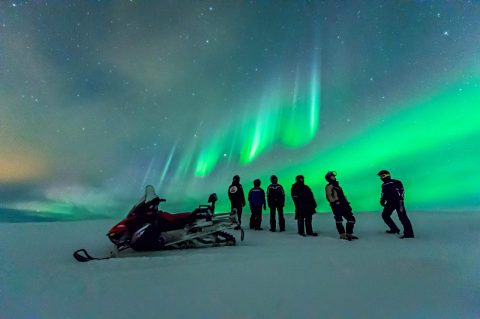 Polar Night snow mobile trip