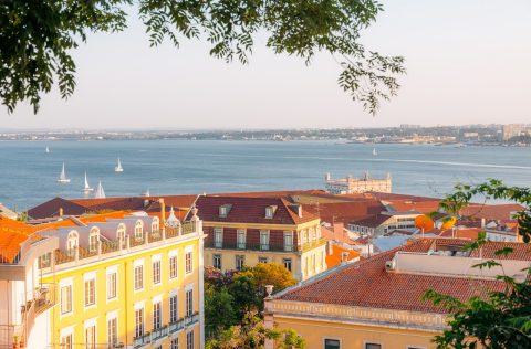 View from Graca neighbourhood in Lisbon