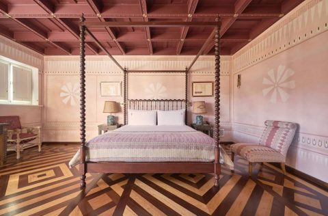 vermelho hotel room interior by christian louboutin portugal