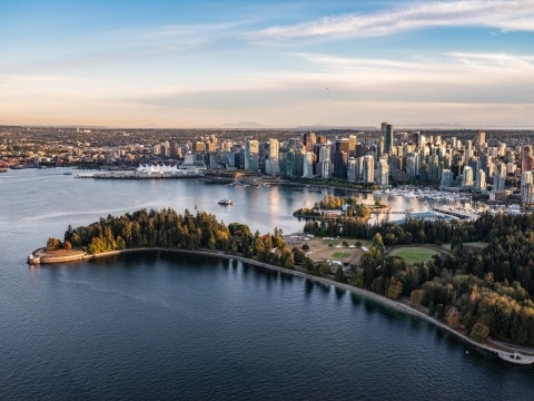 Stanley Park aerial, Vancouver, Canada
