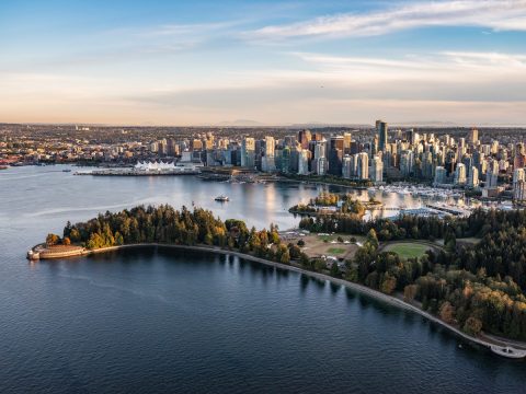 Stanley Park aerial, Vancouver, Canada