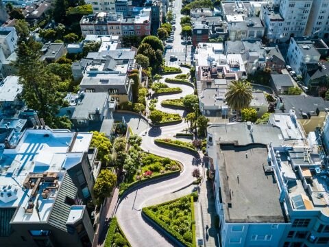Work your calves on Lombard Street