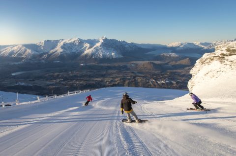 Skiing at Coronet Peak