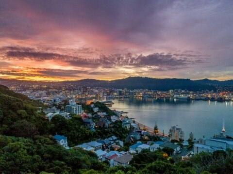 Wellington skyline, New Zealand