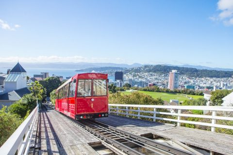 Wellington Cable Car from Kelburn Lookout