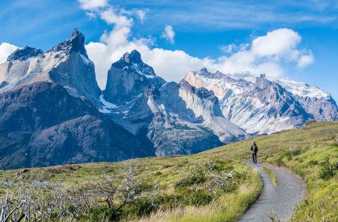 Hiking through Torres del Paine National Park in Chile
