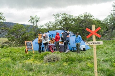 Campsite in Patagonia on the Fjällräven Classic Chile hike