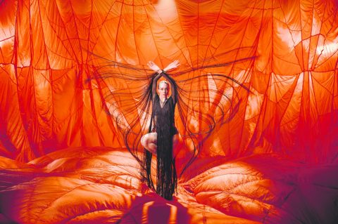 Balardong Noongar dancer Courtney Radford in Bangarra Dance Theatre's "Illume"